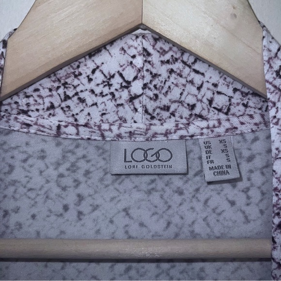 LOGO By Lori Goldstein Mixed Media Open Front Cardigan - Picture 3 of 5